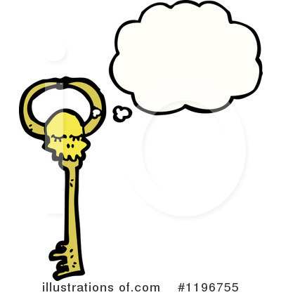 Royalty-Free (RF) Skeleton Key Clipart Illustration by lineartestpilot - Stock Sample #1196755