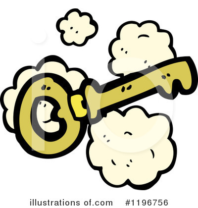 Royalty-Free (RF) Skeleton Key Clipart Illustration by lineartestpilot - Stock Sample #1196756