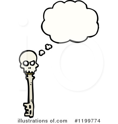 Royalty-Free (RF) Skeleton Key Clipart Illustration by lineartestpilot - Stock Sample #1199774