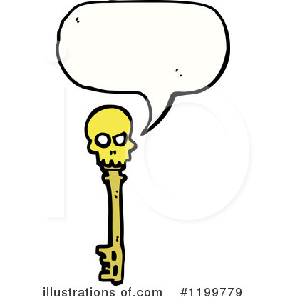 Royalty-Free (RF) Skeleton Key Clipart Illustration by lineartestpilot - Stock Sample #1199779
