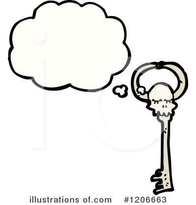 Royalty-Free (RF) Skeleton Key Clipart Illustration by lineartestpilot - Stock Sample #1206663