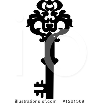 Royalty-Free (RF) Skeleton Key Clipart Illustration by Vector Tradition SM - Stock Sample #1221569