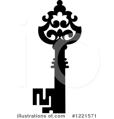 Royalty-Free (RF) Skeleton Key Clipart Illustration by Vector Tradition SM - Stock Sample #1221571