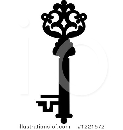 Royalty-Free (RF) Skeleton Key Clipart Illustration by Vector Tradition SM - Stock Sample #1221572
