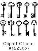 Skeleton Key Clipart #1223067 by Vector Tradition SM