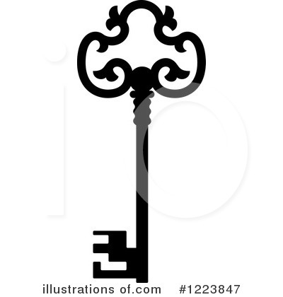 Royalty-Free (RF) Skeleton Key Clipart Illustration by Vector Tradition SM - Stock Sample #1223847