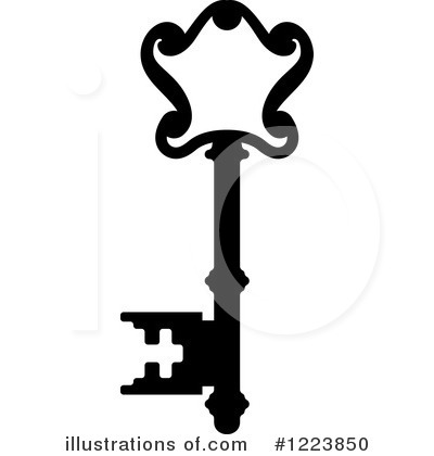 Royalty-Free (RF) Skeleton Key Clipart Illustration by Vector Tradition SM - Stock Sample #1223850