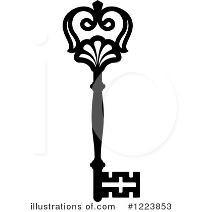 Royalty-Free (RF) Skeleton Key Clipart Illustration by Vector Tradition SM - Stock Sample #1223853