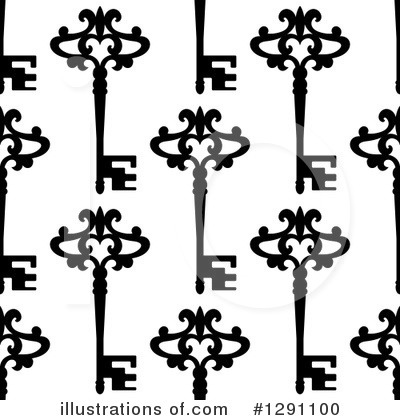 Royalty-Free (RF) Skeleton Key Clipart Illustration by Vector Tradition SM - Stock Sample #1291100