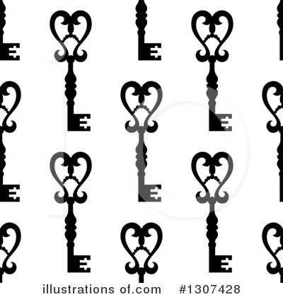 Royalty-Free (RF) Skeleton Key Clipart Illustration by Vector Tradition SM - Stock Sample #1307428