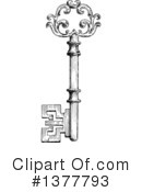 Skeleton Key Clipart #1377793 by Vector Tradition SM