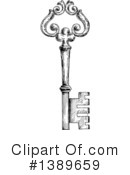 Skeleton Key Clipart #1389659 by Vector Tradition SM