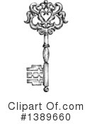 Skeleton Key Clipart #1389660 by Vector Tradition SM