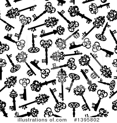 Royalty-Free (RF) Skeleton Key Clipart Illustration by Vector Tradition SM - Stock Sample #1395802