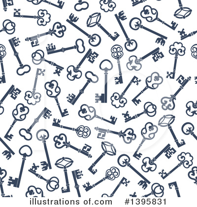Royalty-Free (RF) Skeleton Key Clipart Illustration by Vector Tradition SM - Stock Sample #1395831