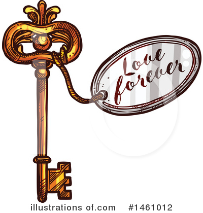 Royalty-Free (RF) Skeleton Key Clipart Illustration by Vector Tradition SM - Stock Sample #1461012
