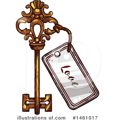 Royalty-Free (RF) Skeleton Key Clipart Illustration by Vector Tradition SM - Stock Sample #1461017