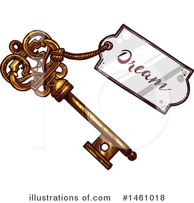 Royalty-Free (RF) Skeleton Key Clipart Illustration by Vector Tradition SM - Stock Sample #1461018