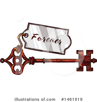 Royalty-Free (RF) Skeleton Key Clipart Illustration by Vector Tradition SM - Stock Sample #1461019