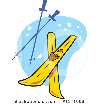 Skiing Clipart #1371668 by Clip Art Mascots