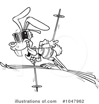 Royalty-Free (RF) Skiing Clipart Illustration by toonaday - Stock Sample #1047962