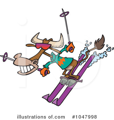 Royalty-Free (RF) Skiing Clipart Illustration by toonaday - Stock Sample #1047998