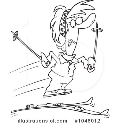 Royalty-Free (RF) Skiing Clipart Illustration by toonaday - Stock Sample #1048012