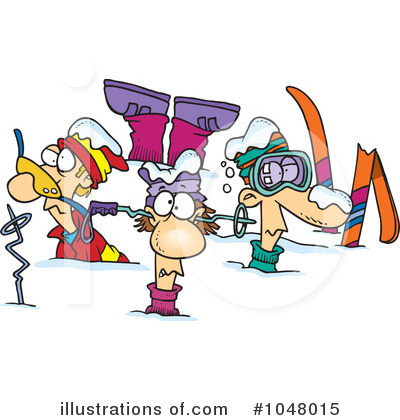 Royalty-Free (RF) Skiing Clipart Illustration by toonaday - Stock Sample #1048015