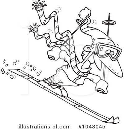 Royalty-Free (RF) Skiing Clipart Illustration by toonaday - Stock Sample #1048045
