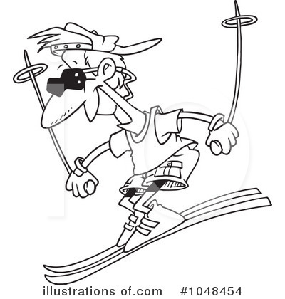 Royalty-Free (RF) Skiing Clipart Illustration by toonaday - Stock Sample #1048454