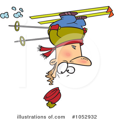 Royalty-Free (RF) Skiing Clipart Illustration by toonaday - Stock Sample #1052932