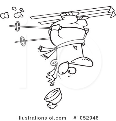 Royalty-Free (RF) Skiing Clipart Illustration by toonaday - Stock Sample #1052948