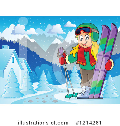 Skiing Clipart #1214281 by visekart