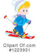 Skiing Clipart #1223931 by Alex Bannykh