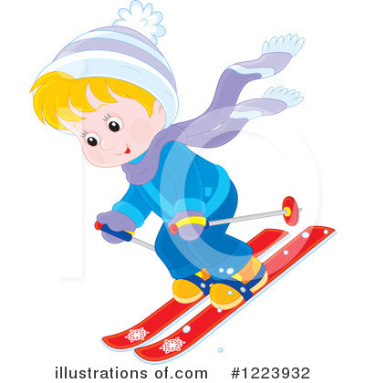Skiing Clipart #1223932 by Alex Bannykh