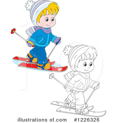 Royalty-Free (RF) Skiing Clipart Illustration by Alex Bannykh - Stock Sample #1226326