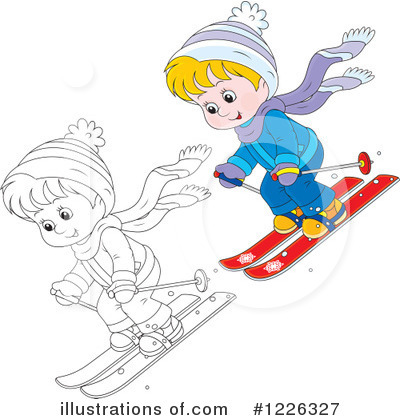 Royalty-Free (RF) Skiing Clipart Illustration by Alex Bannykh - Stock Sample #1226327
