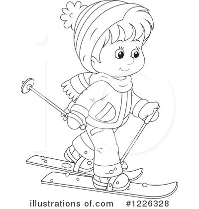 Skiing Clipart #1226328 by Alex Bannykh