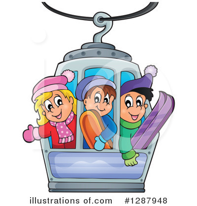 Royalty-Free (RF) Skiing Clipart Illustration by visekart - Stock Sample #1287948