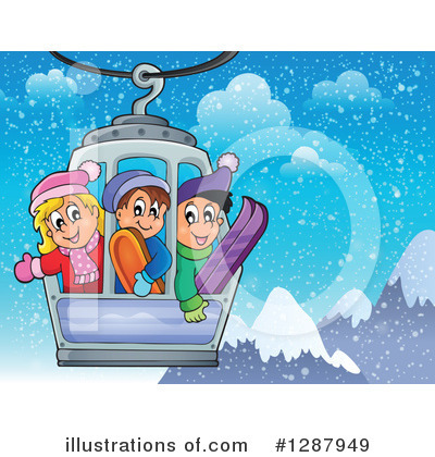 Skiing Clipart #1287949 by visekart