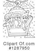 Skiing Clipart #1287950 by visekart