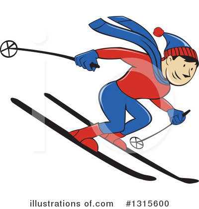 Skiing Clipart #1315600 by patrimonio