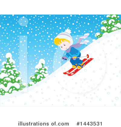 Royalty-Free (RF) Skiing Clipart Illustration by Alex Bannykh - Stock Sample #1443531