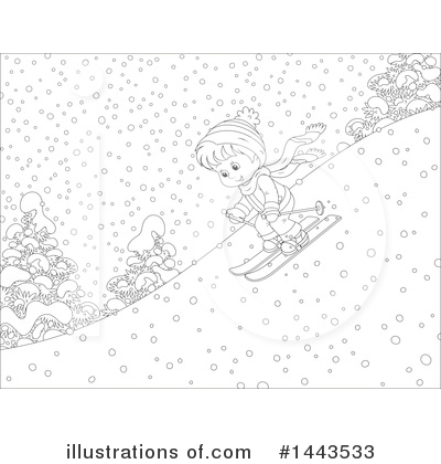 Royalty-Free (RF) Skiing Clipart Illustration by Alex Bannykh - Stock Sample #1443533