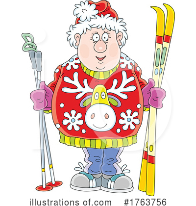 Skiing Clipart #1763756 by Alex Bannykh