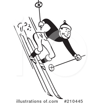 Royalty-Free (RF) Skiing Clipart Illustration by BestVector - Stock Sample #210445