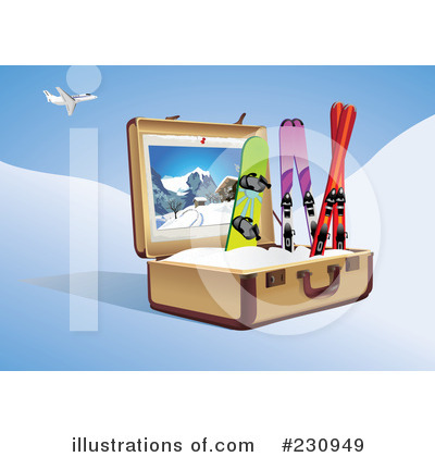 Royalty-Free (RF) Skiing Clipart Illustration by Eugene - Stock Sample #230949