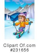 Skiing Clipart #231656 by visekart