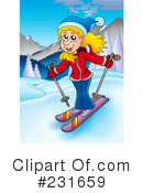 Skiing Clipart #231659 by visekart