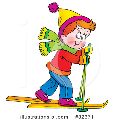 Skiing Clipart #32371 by Alex Bannykh